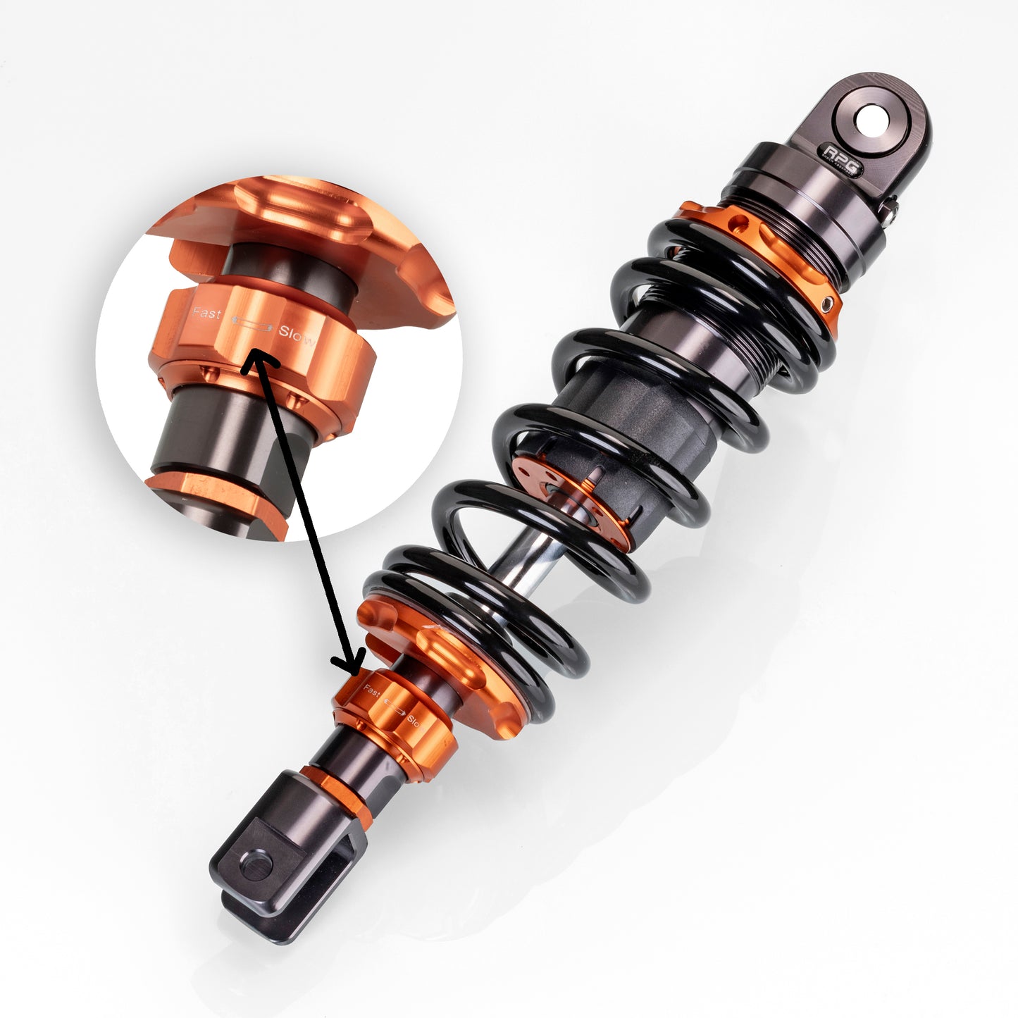 Shock absorber rear RPG Racing 285mm-305mm Minarelli horizontal Yamaha Aerox shock absorber
