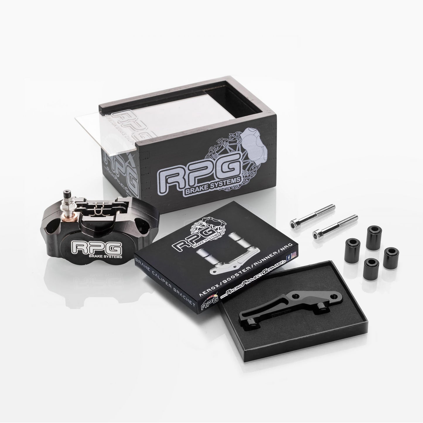 Kit frein avant : étrier de frein + adaptateur pour Yamaha Aerox