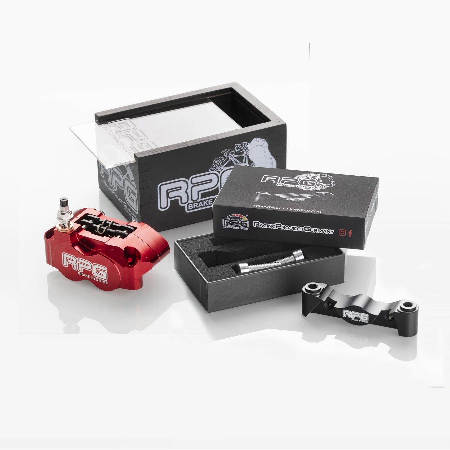 Bageste bremsesæt: Bremsekaliber + adapter til Yamaha Aerox