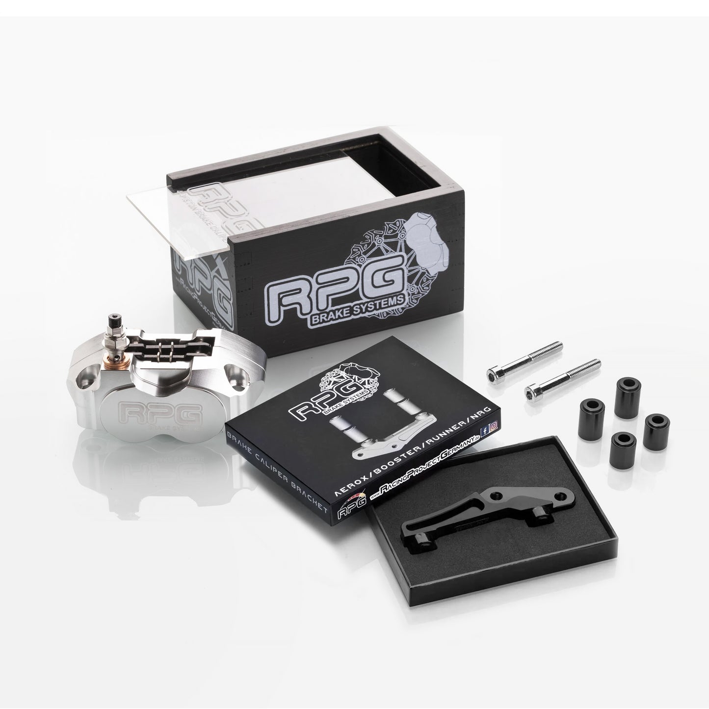 Kit frein avant : étrier de frein + adaptateur pour Yamaha Aerox