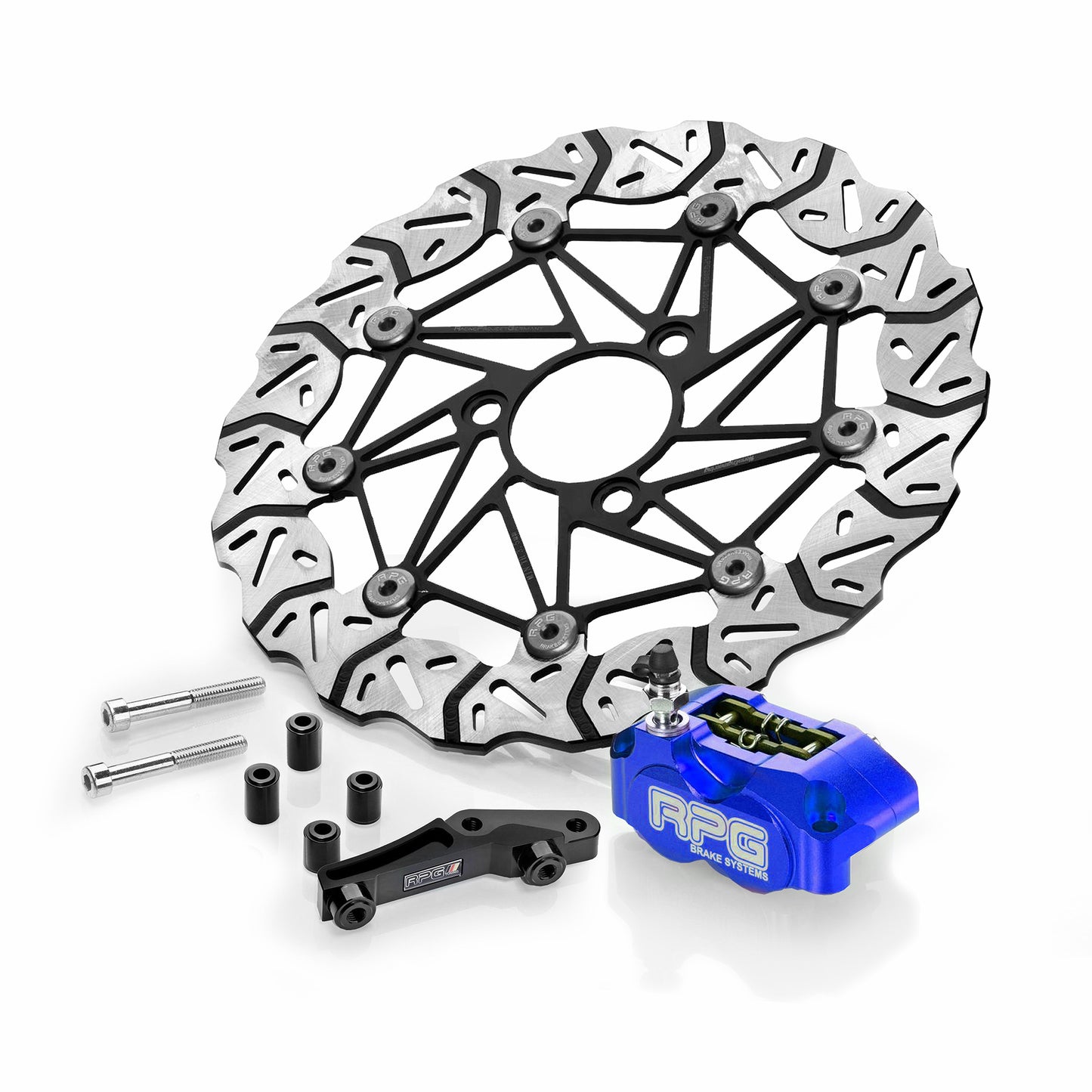 Kit frein avant : surdimensionné 280mm + étrier de frein 4 pistons + adaptateur pour Yamaha Aerox