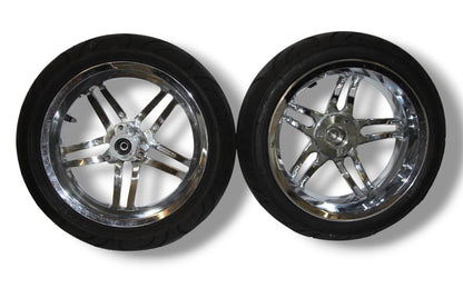 Llantas Stage6 RT CNC cromadas / neumáticos