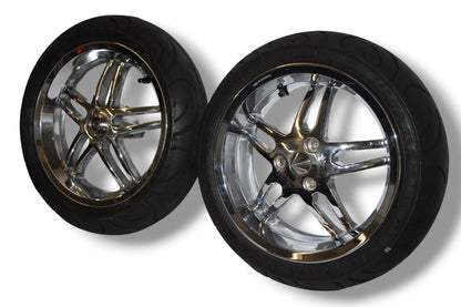 Llantas Stage6 RT CNC cromadas / neumáticos
