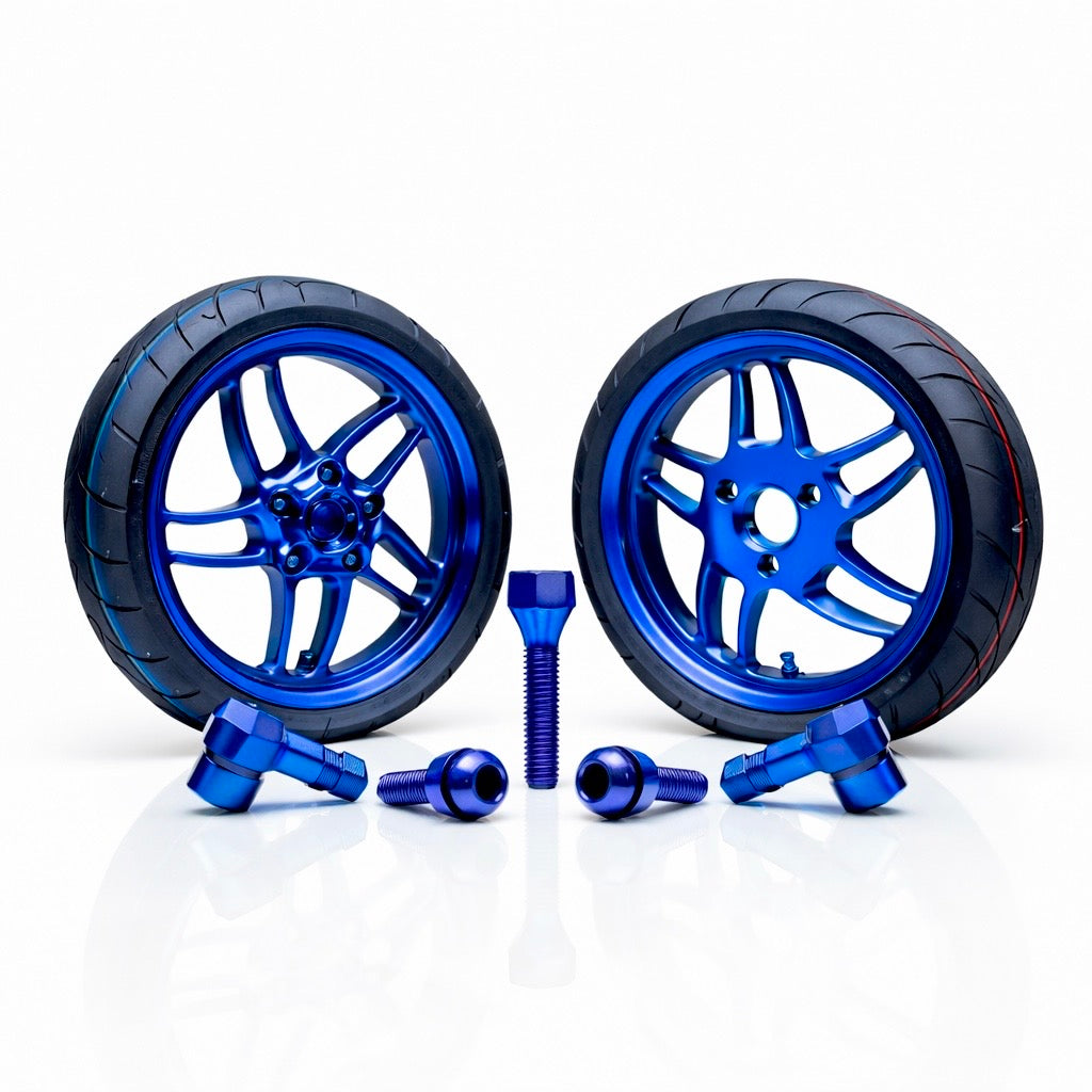 Vorbestell-Bundle: RPG Nitro 13” CNC Felgenset + Semi-Slick Reifen + 90° CNC Ventile