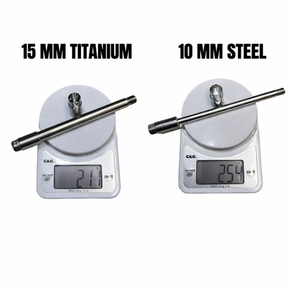 RADACHSE STAHL 10MM-Titan 15MM FÜR RPG GABELHOLME INKL. SCHNELLVERSCHLUSS / YAMAHA AEROX