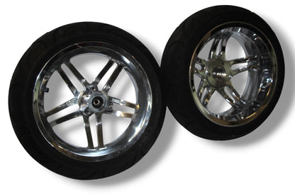 Llantas Stage6 RT CNC cromadas / neumáticos
