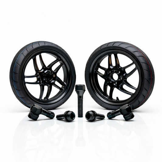 Vorbestell-Bundle: RPG Nitro 13” CNC Felgenset + Semi-Slick Reifen + 90° CNC Ventile