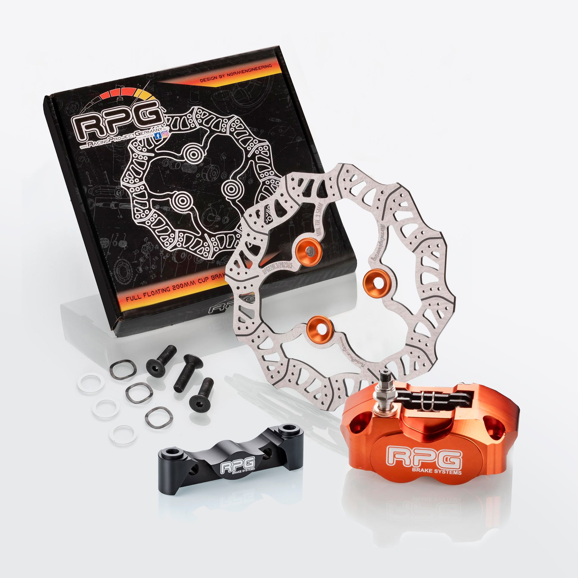 TOOTYY Motorrad Bremssattel Bremspumpe Adapter Halterung 200mm+  Bremsscheibe Für Ya-ma-ha Aerox Nitro BWS 100 Jog 50 Rr Motorrad  Scheibenbremse (Color : Orange) : : Auto & Motorrad